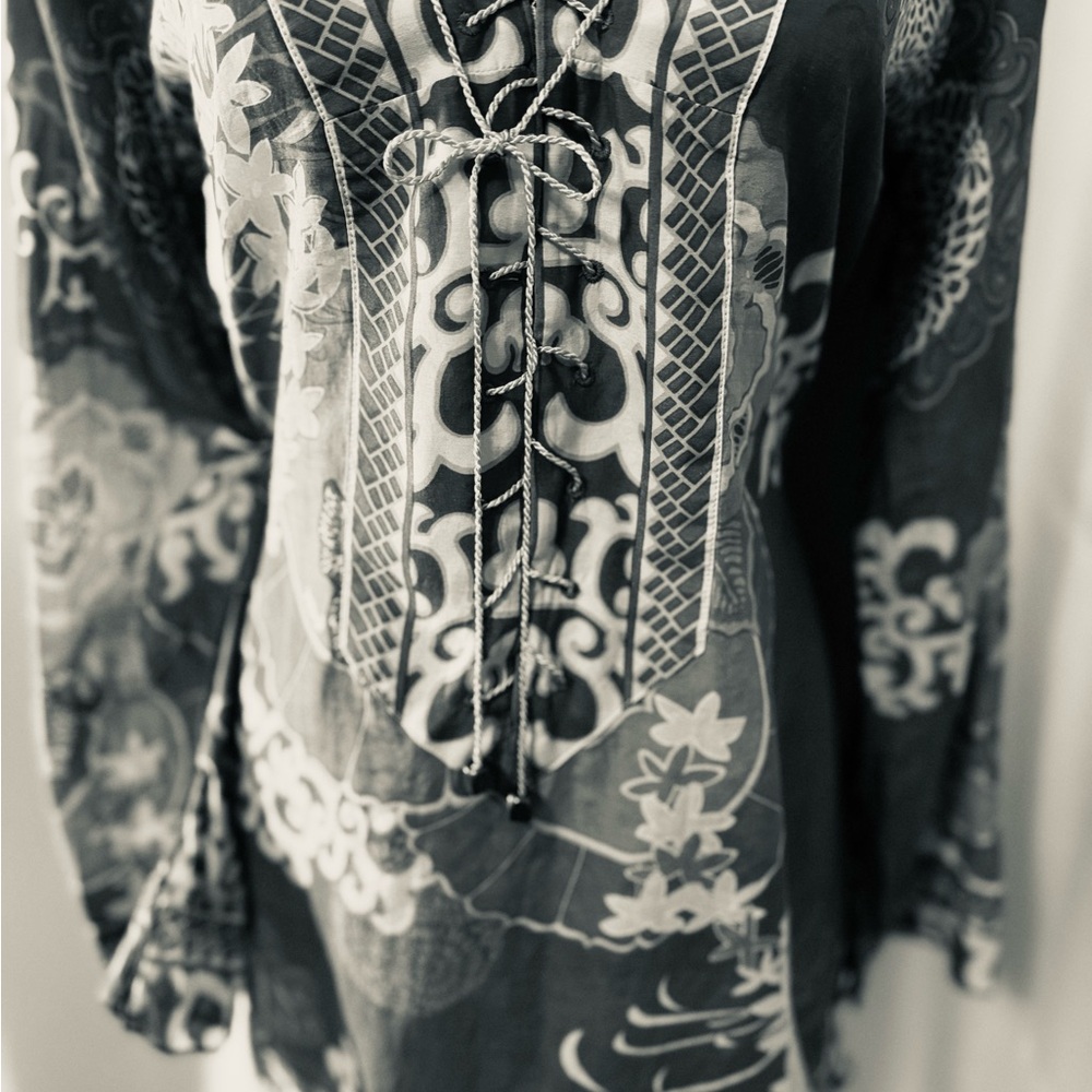 Hale Bob Earthy Floral V-Neck Tunic